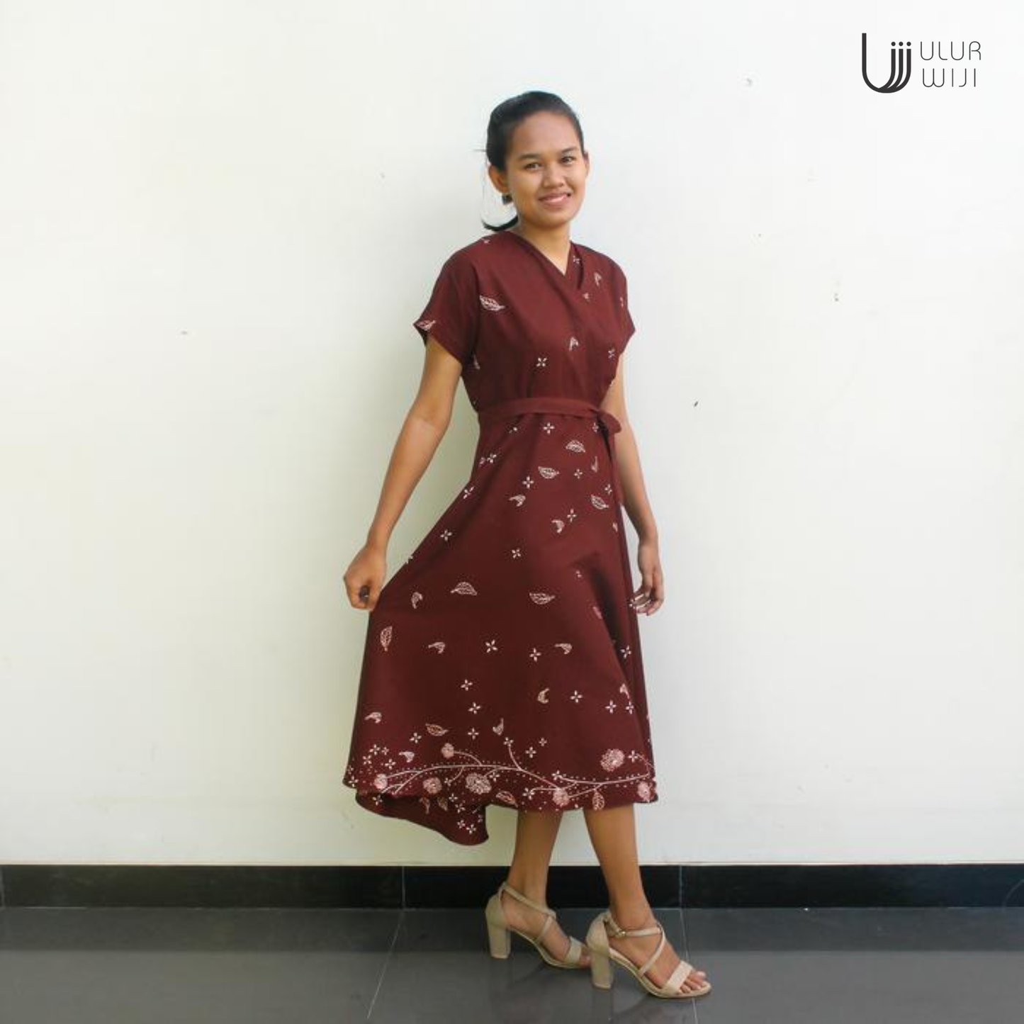 Ulur Wiji - Circle Dress RASAMALA Short Sleeve Natural Dye Hand-drawn Batik