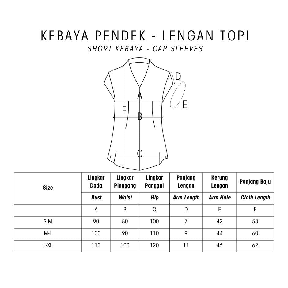 Ulur Wiji - Kebaya Blouse Lengan Topi ANGON - Batik Tulis Warna Alami