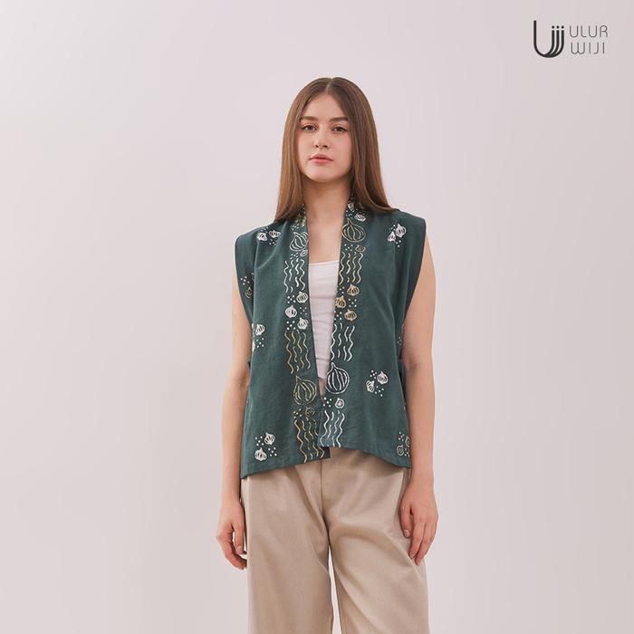 Ulur Wiji - DUALISM Vest - Natural Dye Hand-drawn Batik