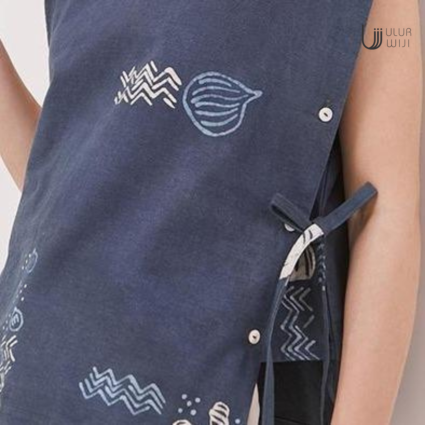 Ulur Wiji - Vest Tunik DUALISM - Batik Tulis Warna Alami