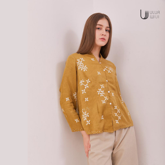 Ulur Wiji - Kebaya Blouse Wanita Lengan Panjang SYMPHONY Batik Tulis Warna Alami