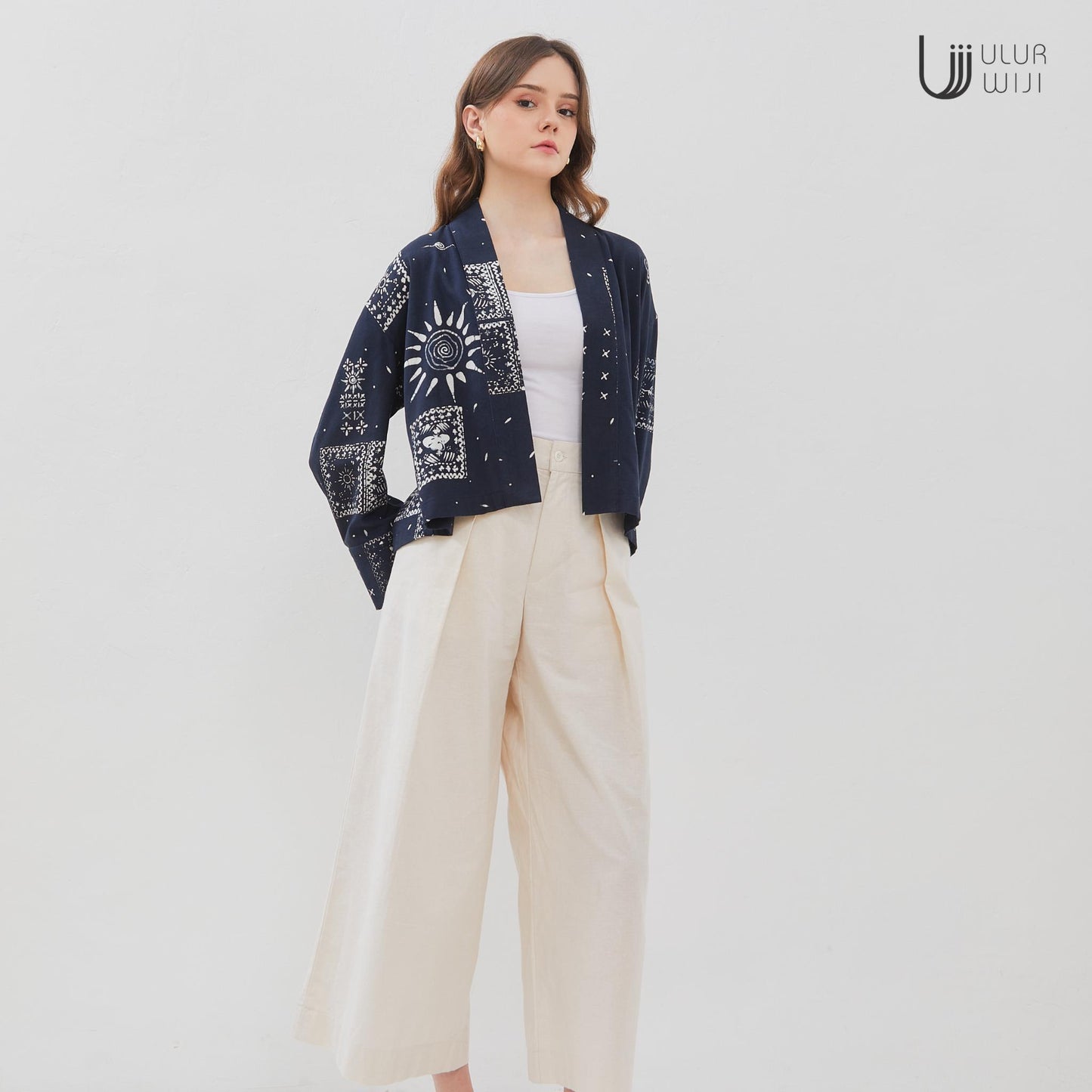 Ulur Wiji - Crop Outer METAMORPH Batik Cap Tulis Warna Alami
