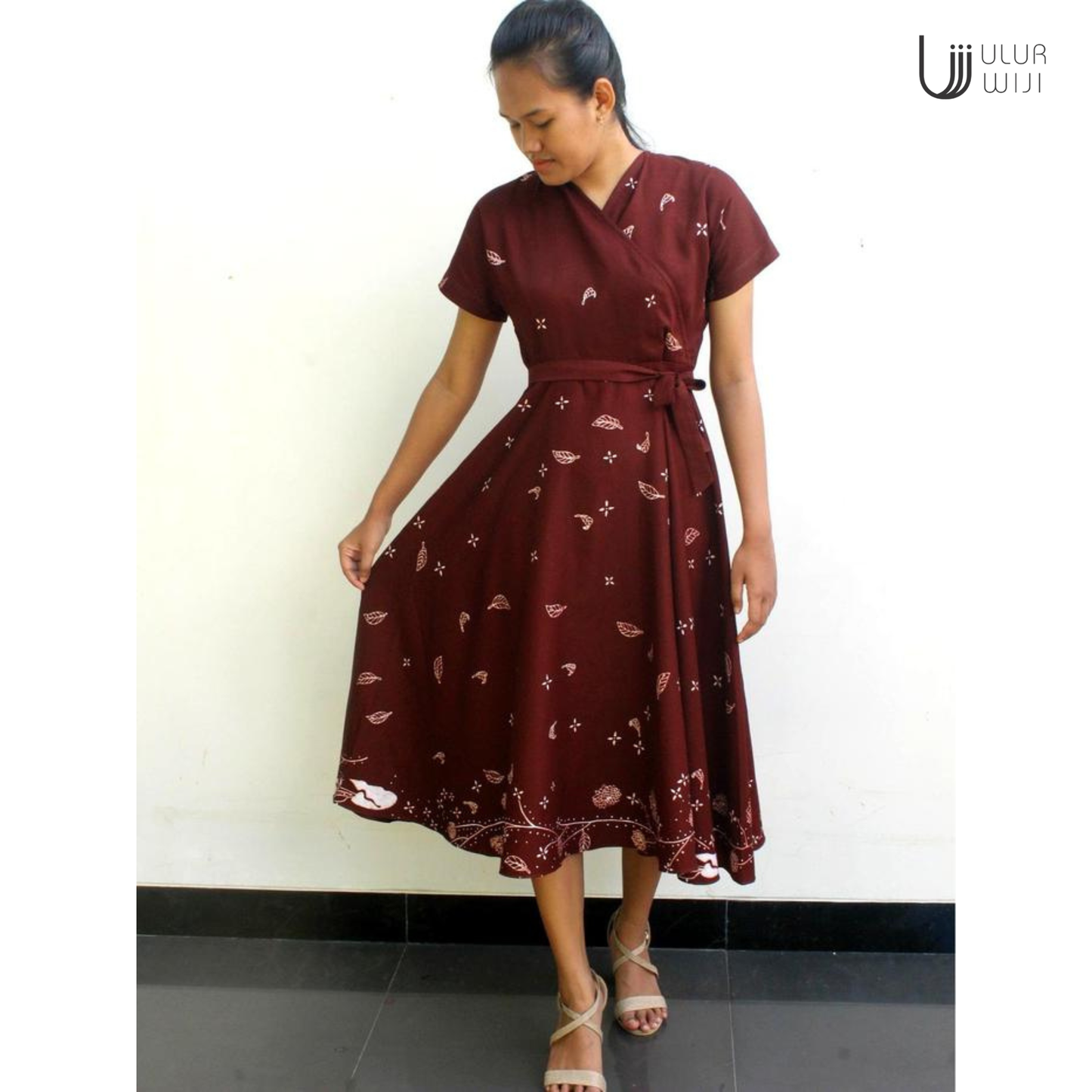 Ulur Wiji - Circle Dress RASAMALA Short Sleeve Natural Dye Hand-drawn Batik