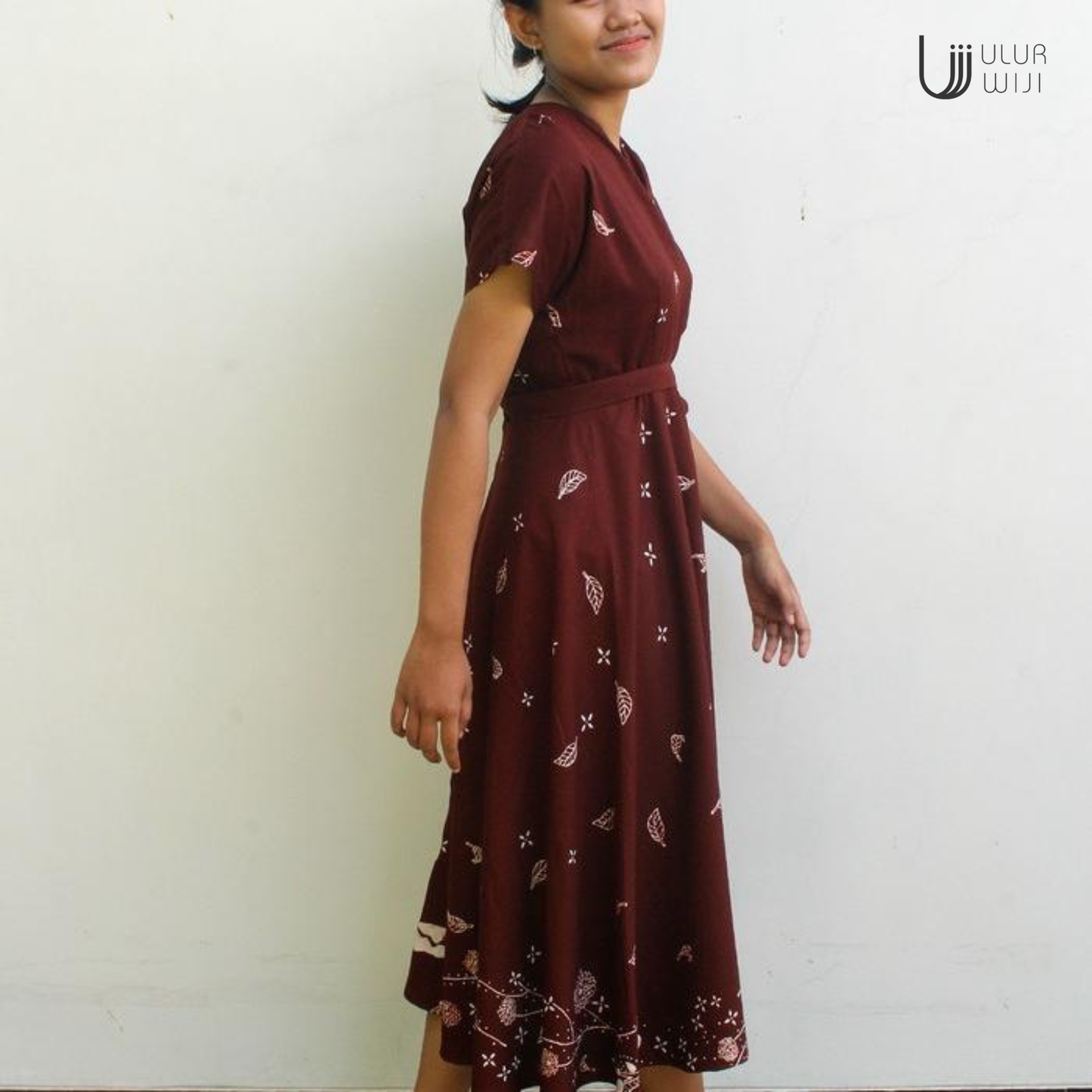 Ulur Wiji - Circle Dress RASAMALA Short Sleeve Natural Dye Hand-drawn Batik