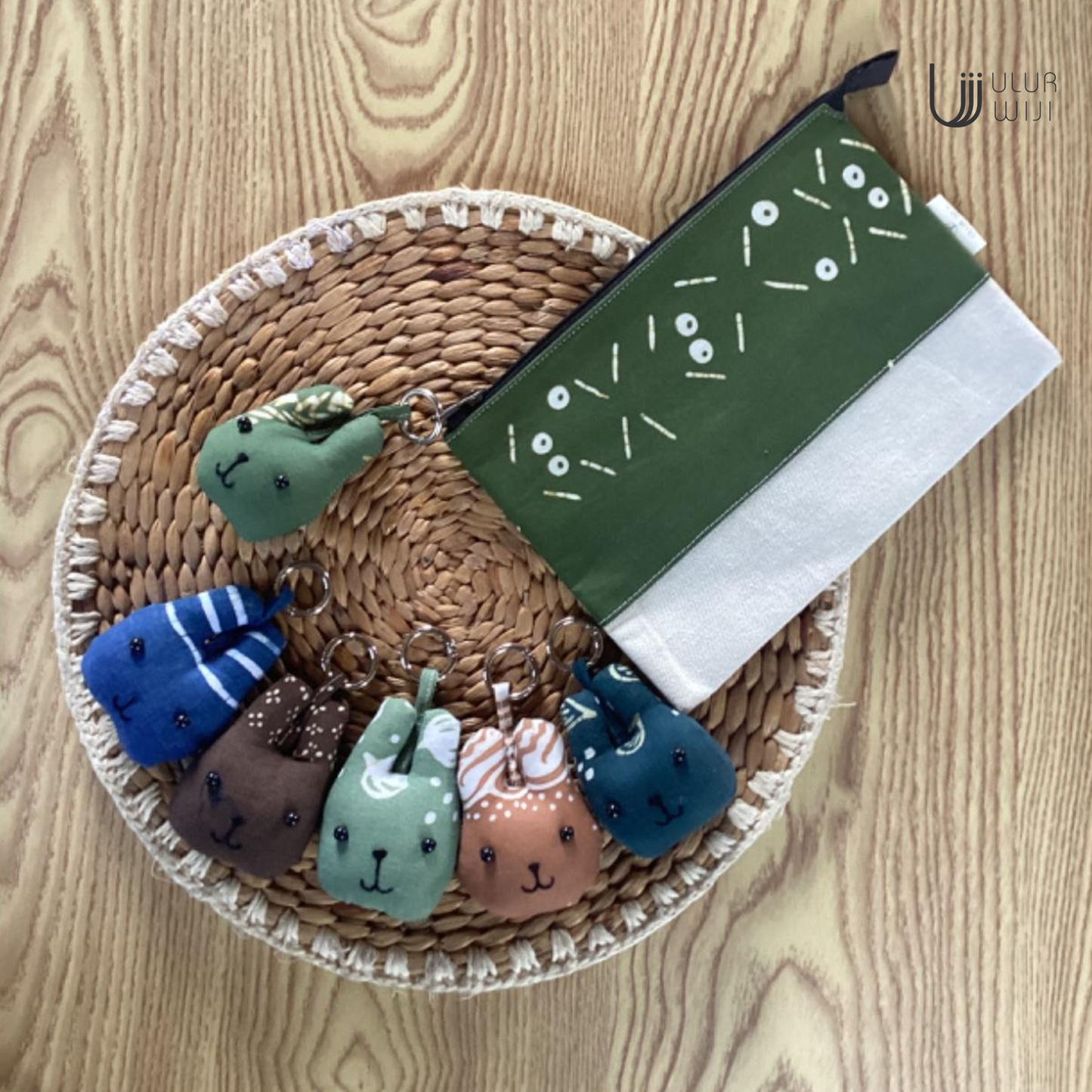 Ulur Wiji - Gantungan Kunci Keychain Upcycle Batik Tulis Cap Warna Alami