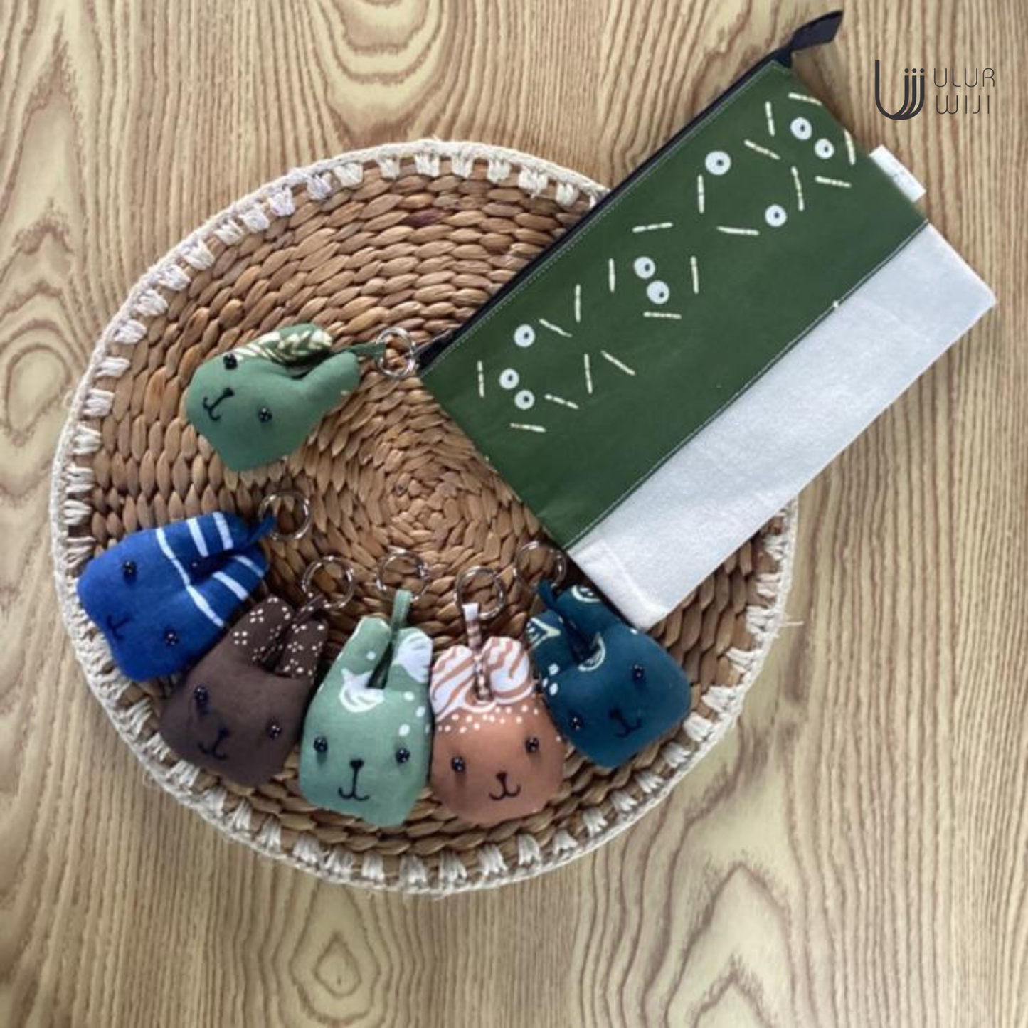 Ulur Wiji - Gantungan Kunci Keychain Upcycle Batik Tulis Cap Warna Alami