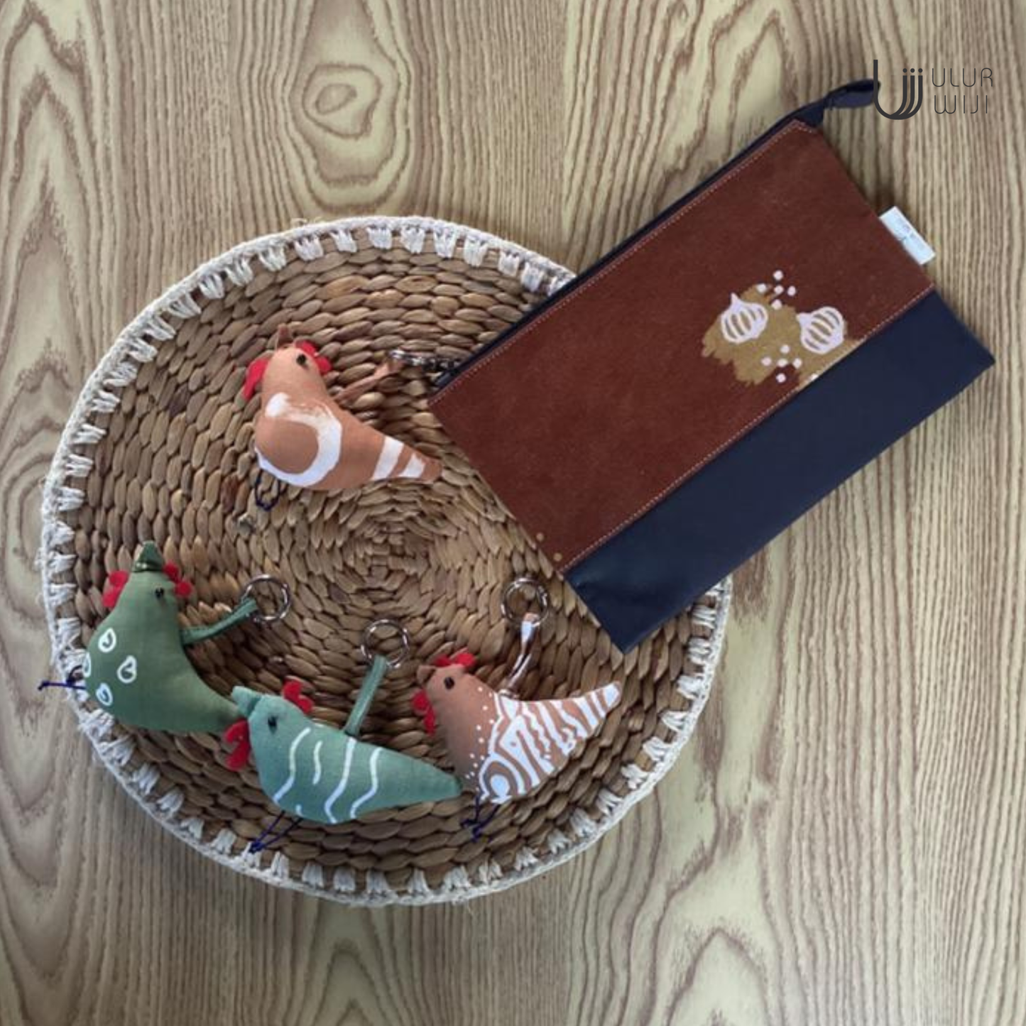 Ulur Wiji - Gantungan Kunci Keychain Upcycle Batik Tulis Cap Warna Alami