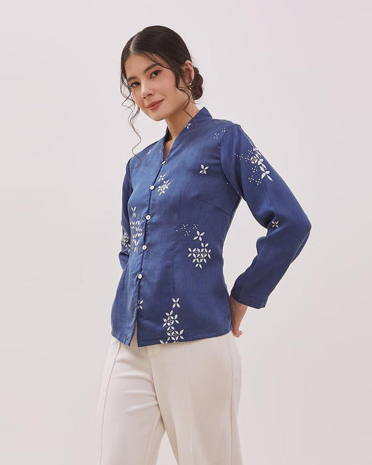 Ulur Wiji - Kebaya Blouse Wanita Lengan Panjang SIMPHONY Batik Tulis Warna Alami