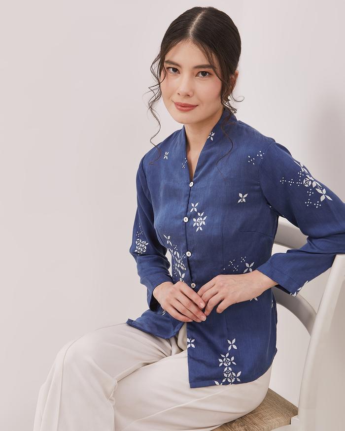 Ulur Wiji - Kebaya Blouse Wanita Lengan Panjang SIMPHONY Batik Tulis Warna Alami