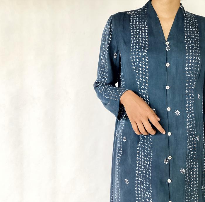 Ulur Wiji - Kebaya Tunik Wanita TANDUR Lengan Panjang Batik Tulis Warna Alami