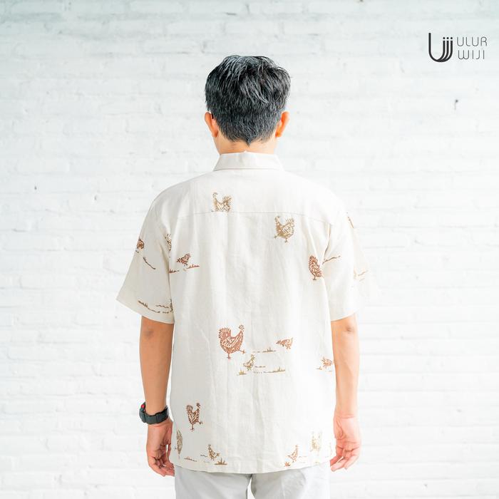 Ulur Wiji - Men's BABON Hand-Drawn Batik Shirt, Natural Dyes