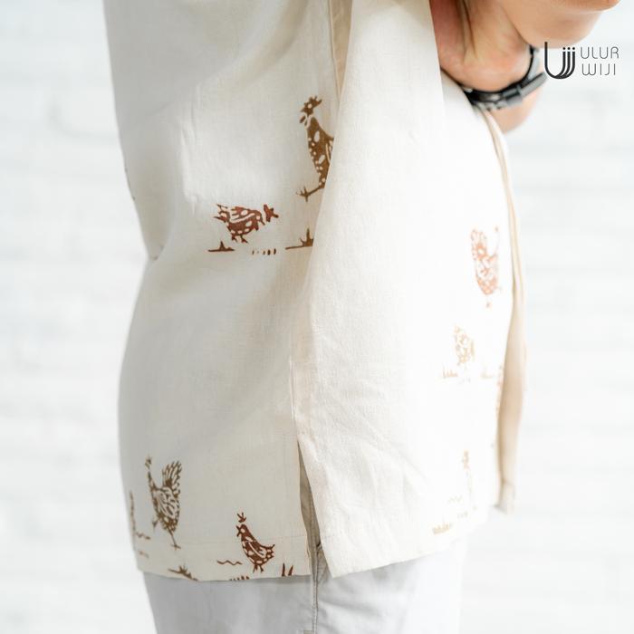 Ulur Wiji - Men's BABON Hand-Drawn Batik Shirt, Natural Dyes
