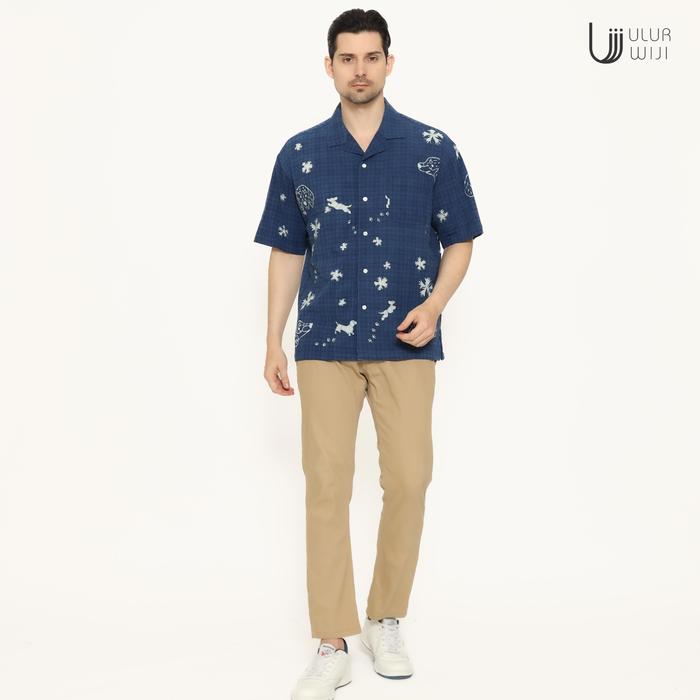 Ulur Wiji - Men's Shirt DACHSUND Natural-Dyed Hand-drawn Batik