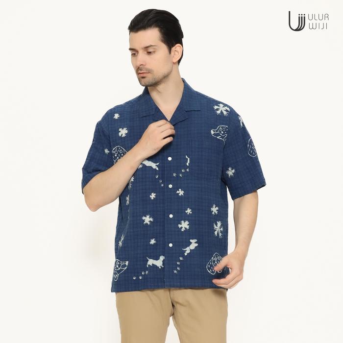Ulur Wiji - Men's Shirt DACHSUND Natural-Dyed Hand-drawn Batik