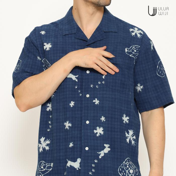 Ulur Wiji - Men's Shirt DACHSUND Natural-Dyed Hand-drawn Batik