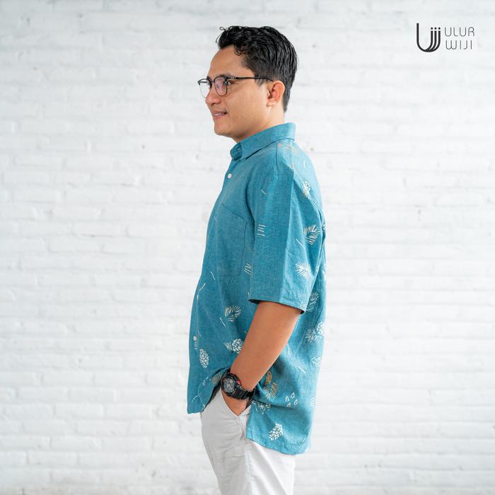 Ulur Wiji - TEDUH Men's Short Sleeves Natural Dye Batik Tulis Shirt