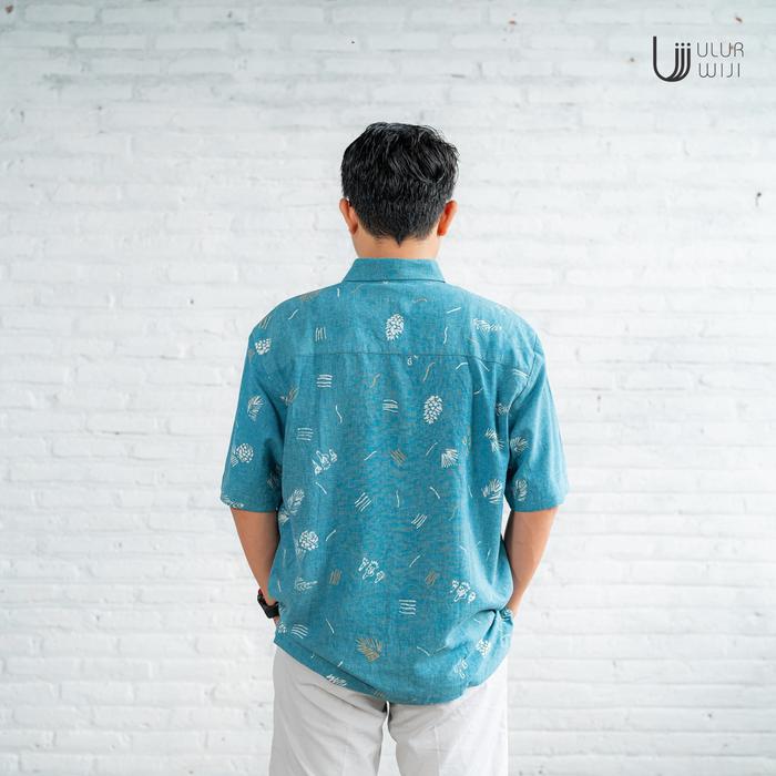 Ulur Wiji - TEDUH Men's Short Sleeves Natural Dye Batik Tulis Shirt