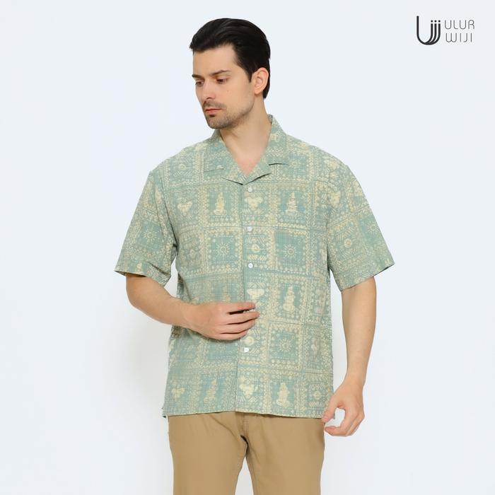 Ulur Wiji - Unisex Hawaiian Shirt METAMORPH - Natural Dyed Stamp Batik