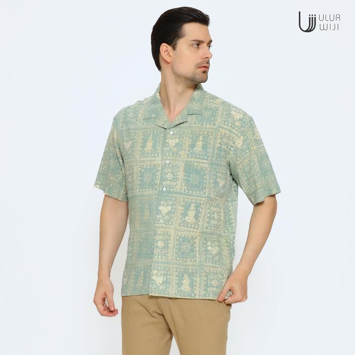 Ulur Wiji - Unisex Hawaiian Shirt METAMORPH - Natural Dyed Stamp Batik