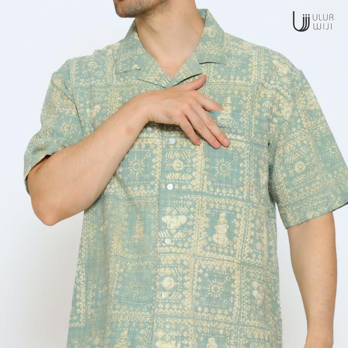 Ulur Wiji - Unisex Hawaiian Shirt METAMORPH - Natural Dyed Stamp Batik