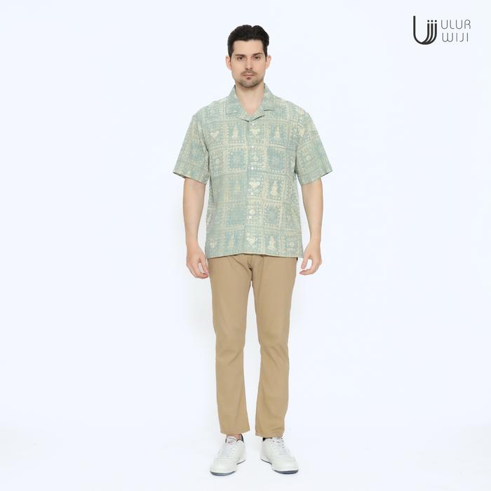 Ulur Wiji - Unisex Hawaiian Shirt METAMORPH - Natural Dyed Stamp Batik