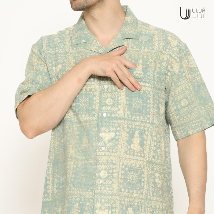 Ulur Wiji - Unisex Hawaiian Shirt METAMORPH - Natural Dyed Stamp Batik