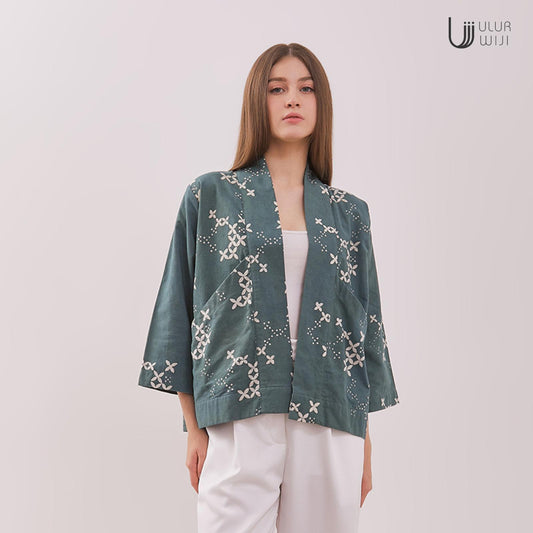 Ulur Wiji - Crop Outer SIMPHONY - Hand-Stamped and Hand-Drawn Batik with Natural Dyes