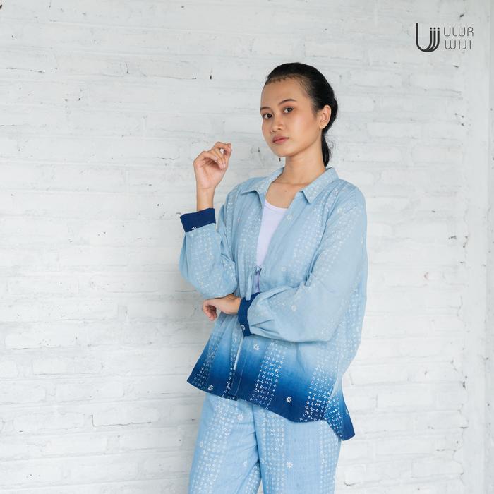 Ulur Wiji - TANDUR Long Sleeve Outer Shirt Hand-drawn Batik Natural Dyes