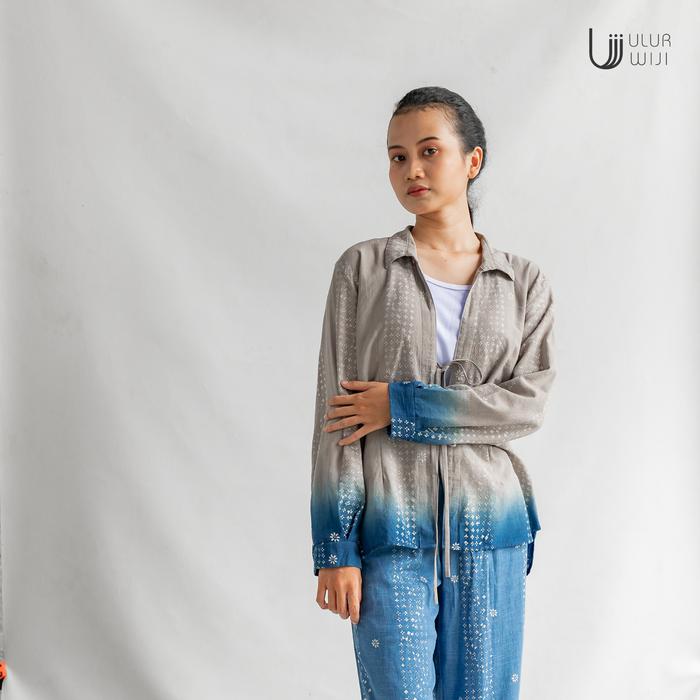 Ulur Wiji - TANDUR Long Sleeve Outer Shirt Hand-drawn Batik Natural Dyes