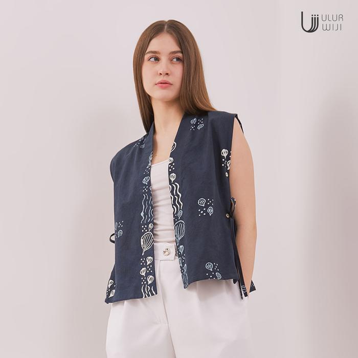 Ulur Wiji - DUALISM Vest - Natural Dye Hand-drawn Batik