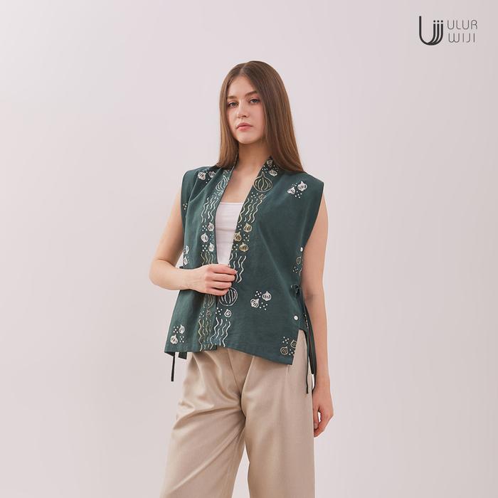 Ulur Wiji - DUALISM Vest - Natural Dye Hand-drawn Batik