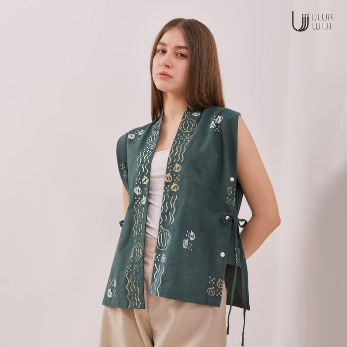Ulur Wiji - DUALISM Vest - Natural Dye Hand-drawn Batik