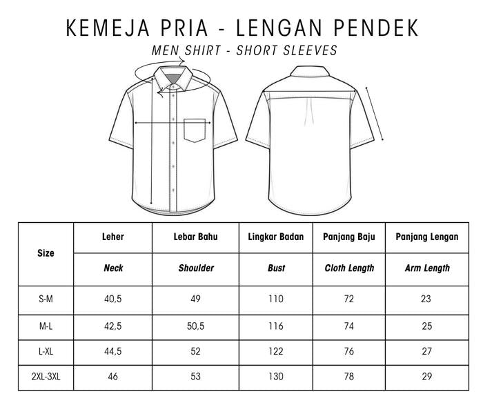 Ulur Wiji - Kemeja Pria HUTAN Short Sleeves Batik Tulis Warna Alami