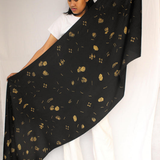 Ulur Wiji - Scarf Panjang TEDUH - Batik Tulis Warna Alam
