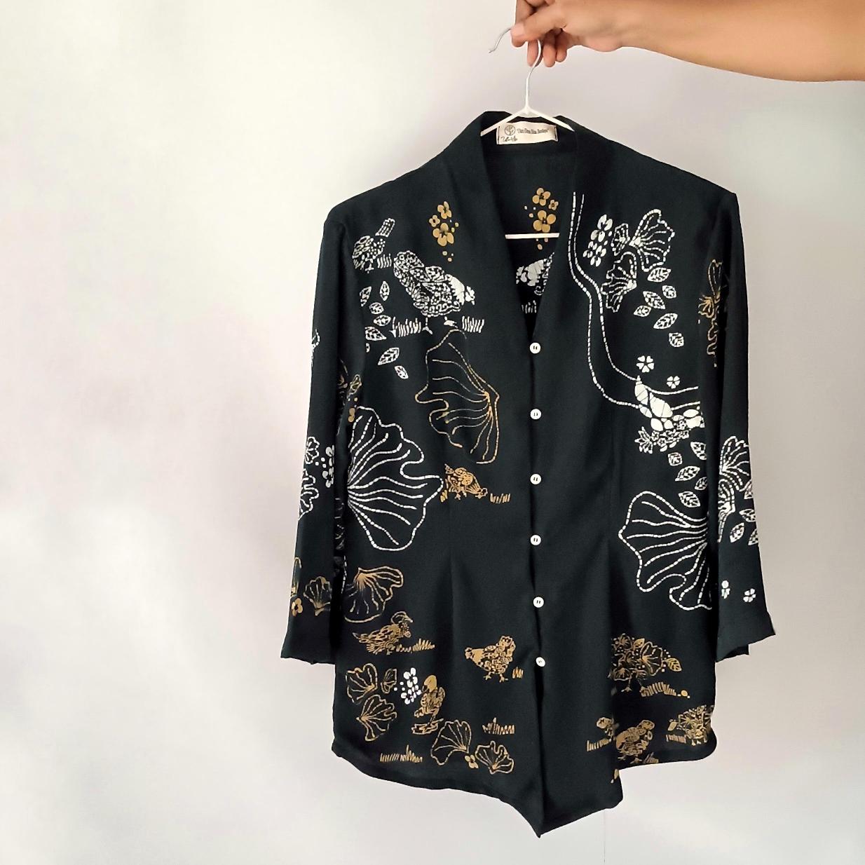 Ulur Wiji - Kebaya Slim Fit ANGON Dark Series Batik Tulis Warna Alami