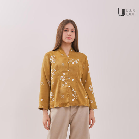 Ulur Wiji - Kebaya Blouse Wanita Lengan Panjang SIMPHONY Batik Tulis Warna Alami