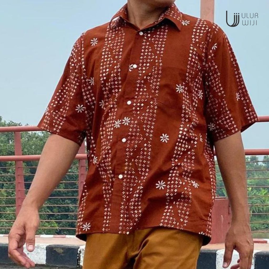Ulur Wiji - Kemeja Pria TANDUR Batik Cap Tulis Warna Alami