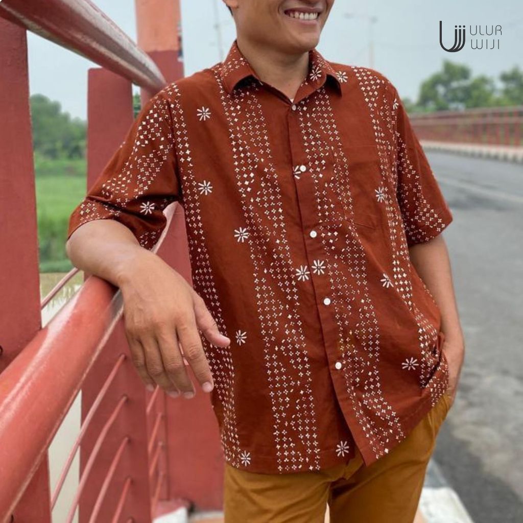 Ulur Wiji - Kemeja Pria TANDUR Batik Cap Tulis Warna Alami