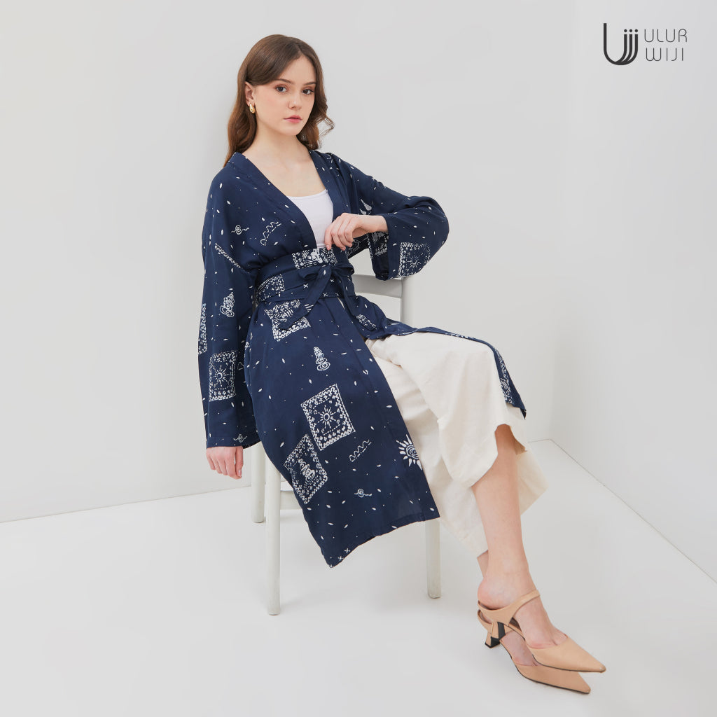 Ulur Wiji - Outer Panjang METAMORPH Batik cap Tulis Warna Alam