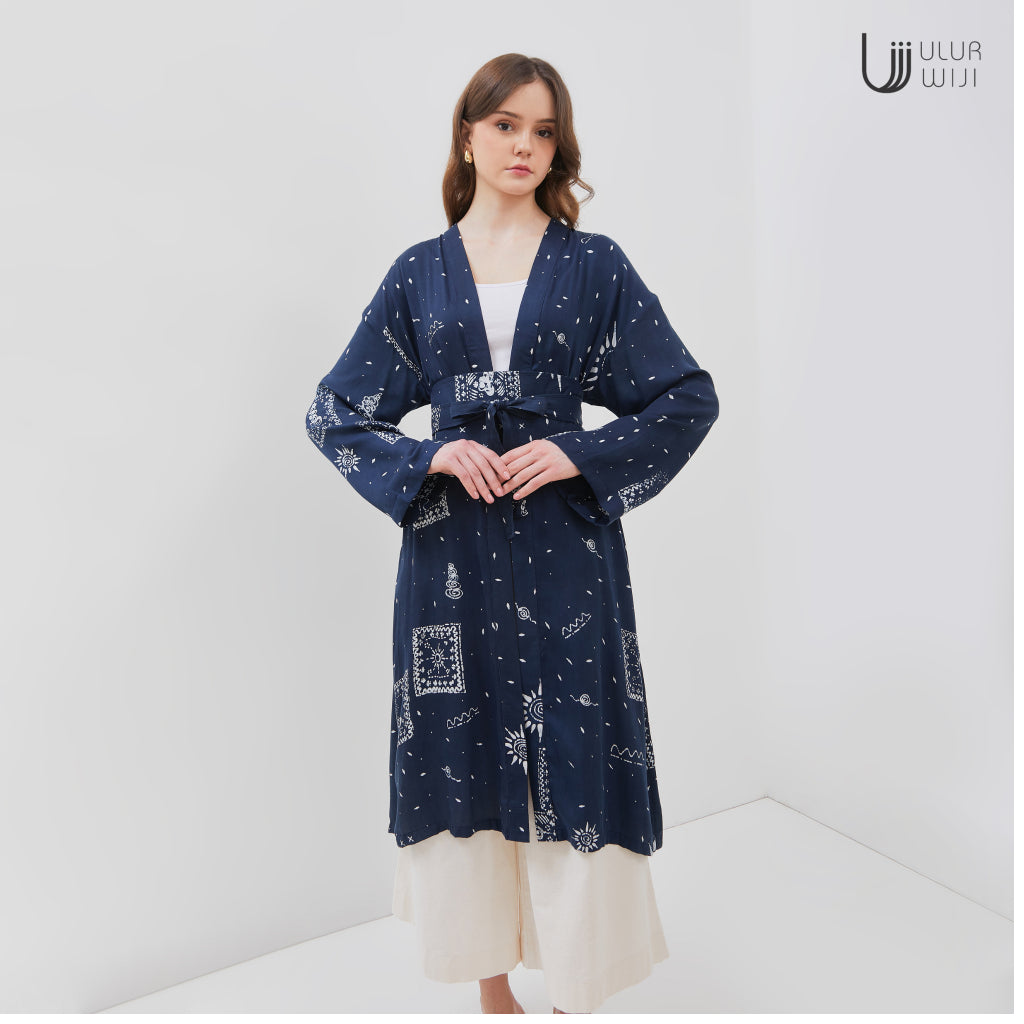 Ulur Wiji - Outer Panjang METAMORPH Batik cap Tulis Warna Alam