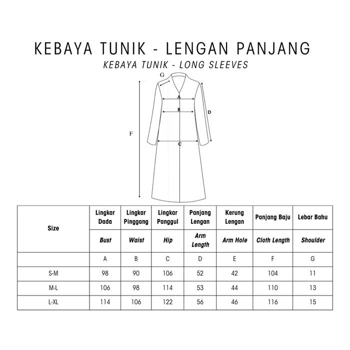 Ulur Wiji - Kebaya Tunik Wanita TANDUR Lengan Panjang Batik Tulis Warna Alami